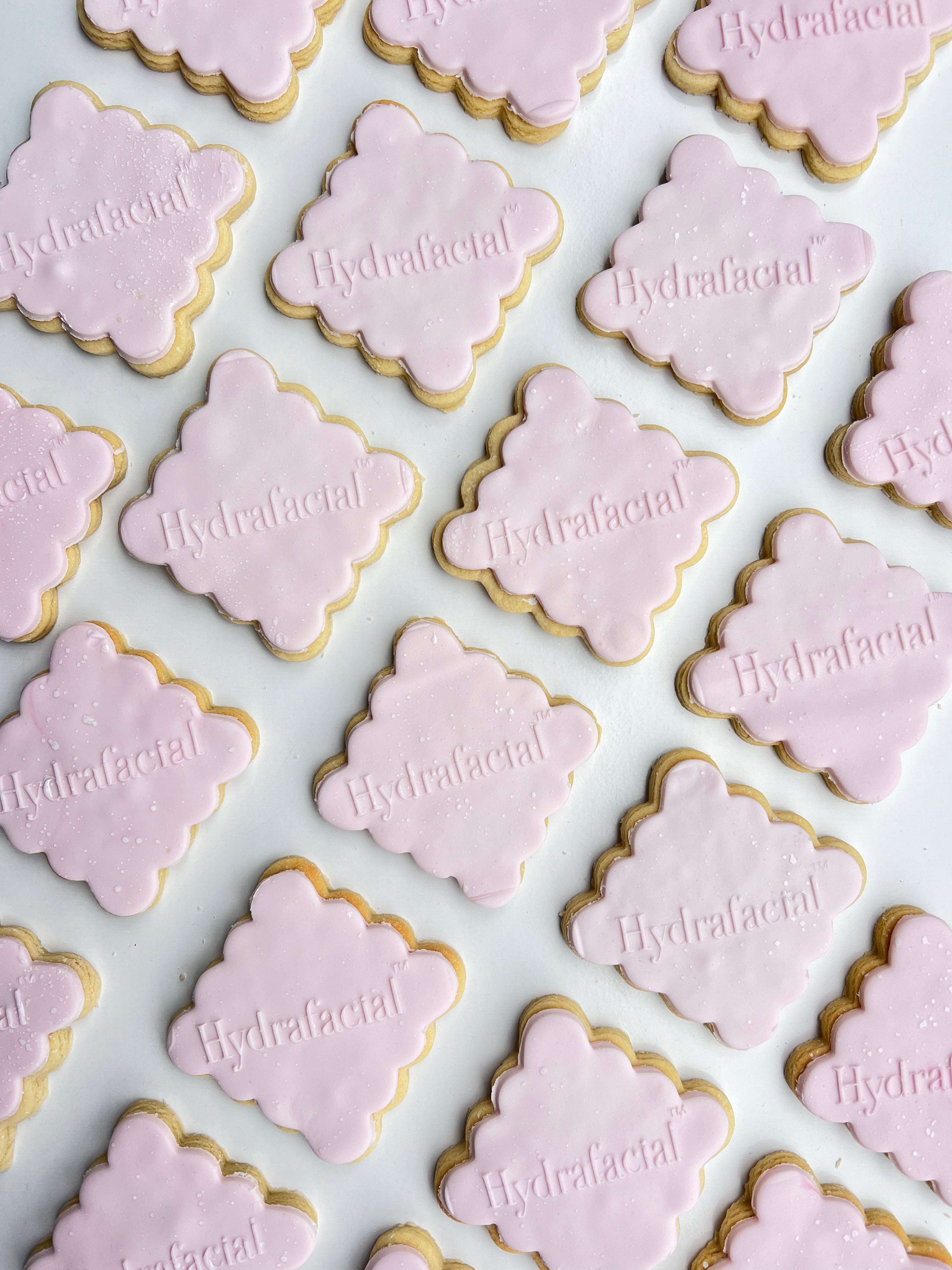 Pink Wavy Custom Cookies