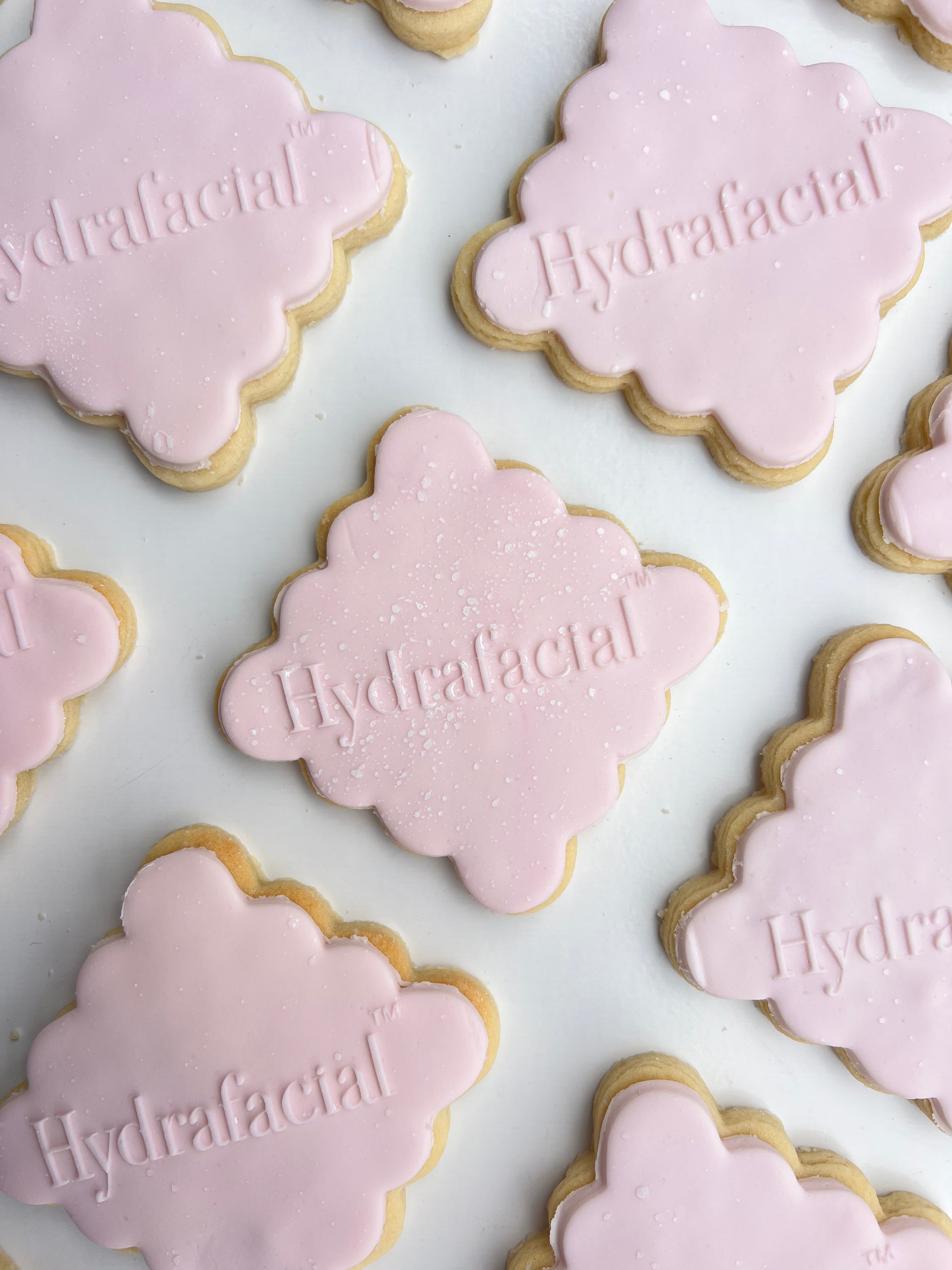 Pink Wavy Custom Cookies