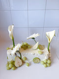 Long Cake - Green and White