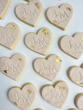Light Brown and Gold Custom Cookies