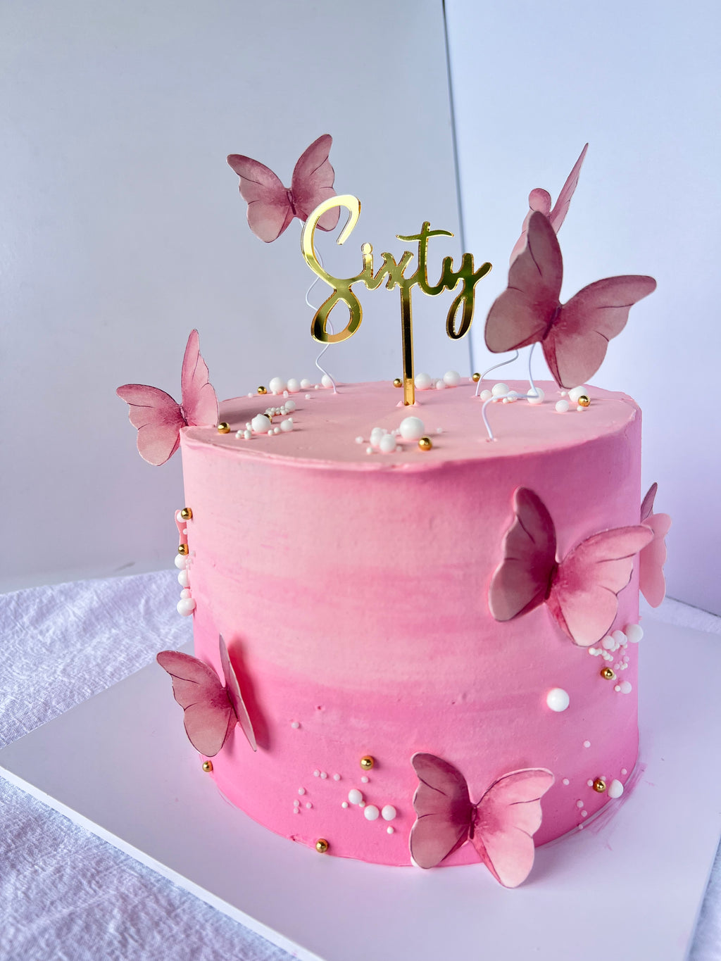 Pink Butterfly Cake