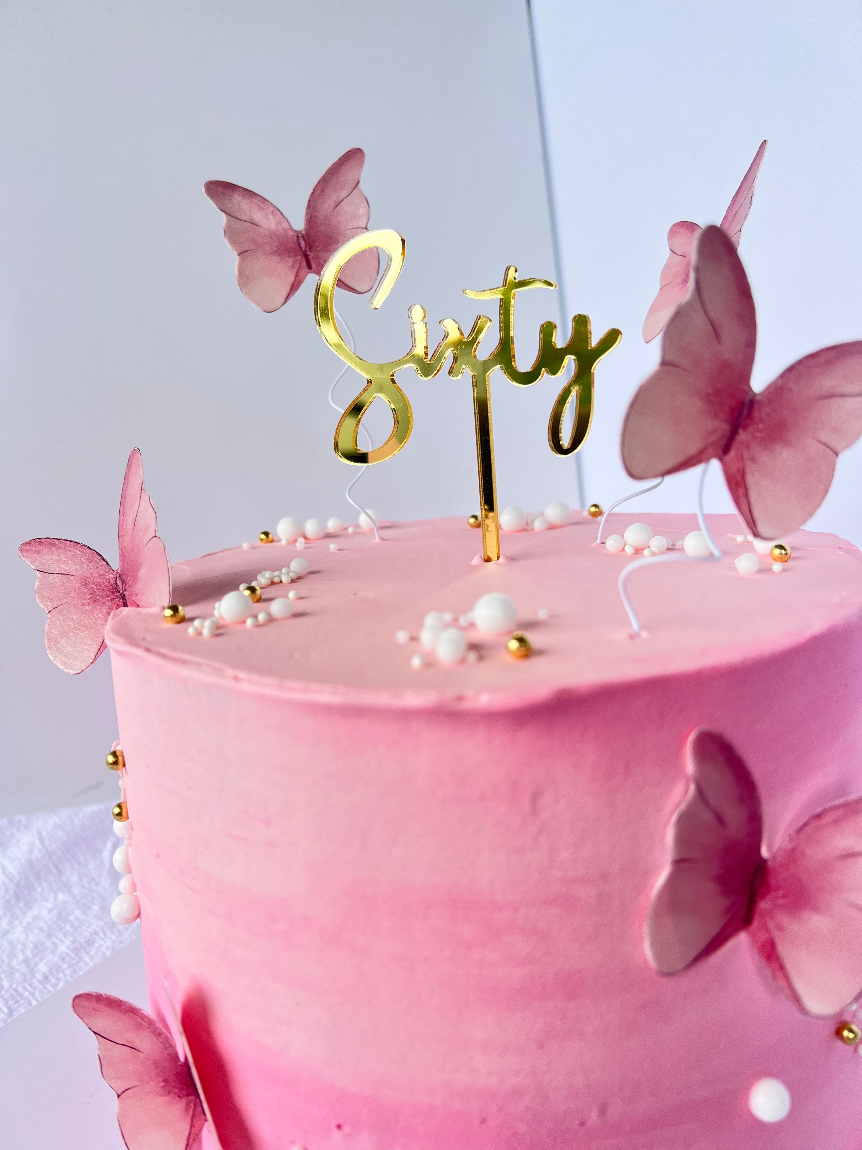 Pink Butterfly Cake